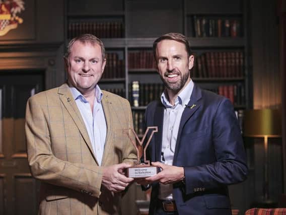 Sir Gary Verity, chief executive of Welcome to Yorkshire, with England manager Gareth Southgate