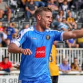 Jack Muldoon celebrates after finding the net against Maidstone. Picture: Matt Kirkham