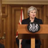Theresa May holds a press conference at 10 Downing Street