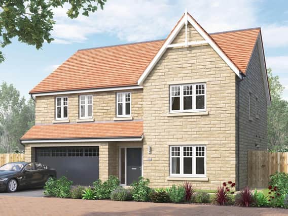 CGI image showing the exterior of the five bedroom Kirkham house at Avant Homes development, The Lanes