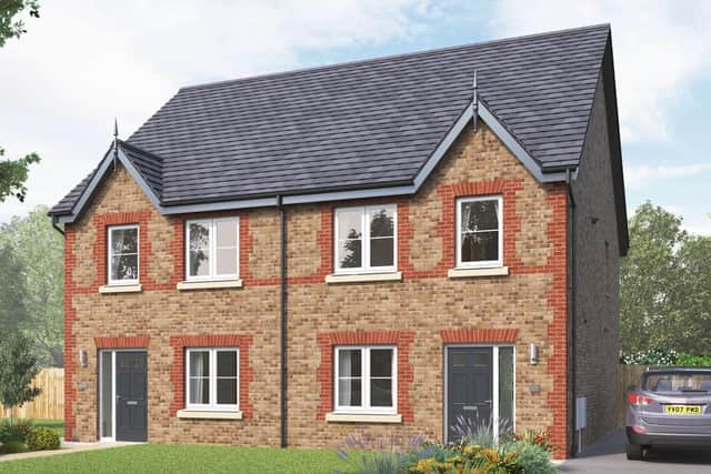 CGI image showing the exterior of the three bedroom Kilmington house at Avant Homes development, The Lanes