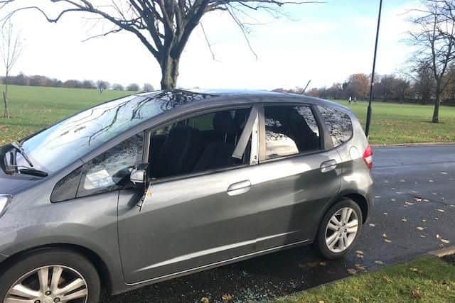 Residents have raised fears after several cars have been left with all or some of the windows smashed when left parked overnight on Stray Rein in Harrogate.