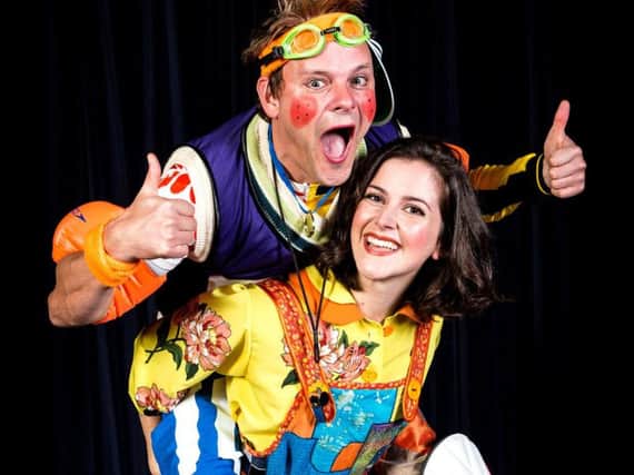 Launch night for Jack and the Beanstalk - Harrogate Theatre panto legend Tim Stedman as Simon Trott and Harriett Hare, who plays Jack.