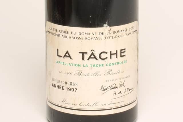 One bottle 1997 La Tache, Romanee-Conti, sold for Â£1,900.