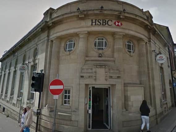 Residents speculated on social media that the closure may have been caused by a sinkhole, but tonight, an HSBC spokesperson told the 'Gazette that the branch will reopen tomorrow, business as usual. Picture: Google.