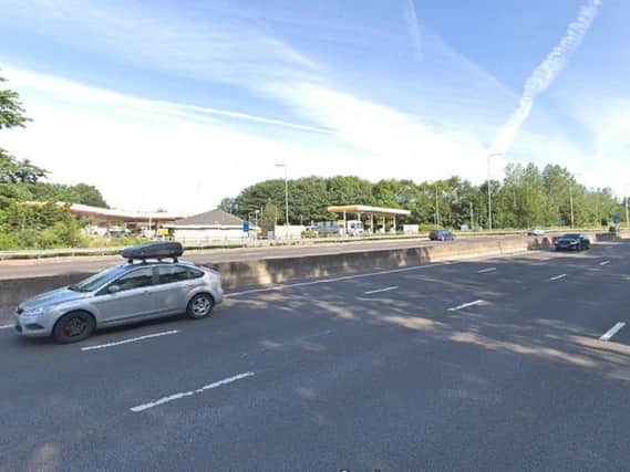 M62 by Hartshead services. Picture: Google.
