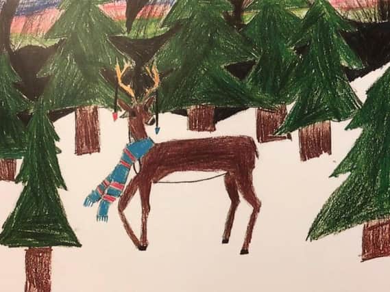 The winning Christmas card design by the Ripon student, Isla Horsman.