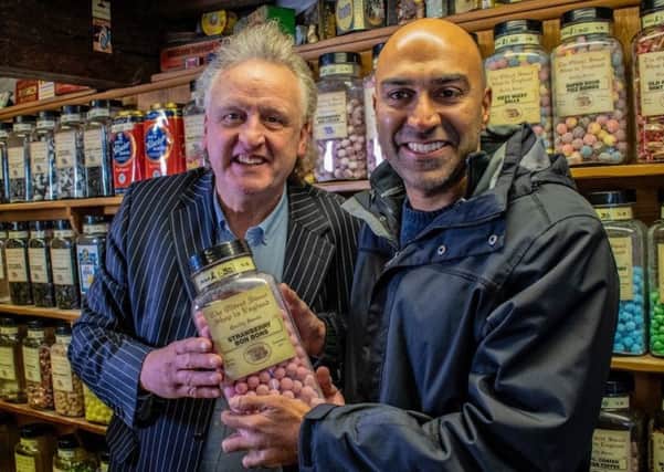 Here I am pictured with TV presenter Amar Latif who was filming a programme about the River Nidd.