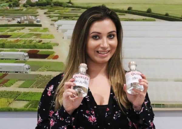 Ellie Richardson with the Quixley gin.