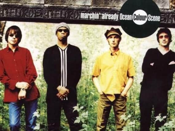 Britpop star Steve Craddock on the cover of Ocean Colour Scene's 1997 album Marchin' Already  which reached number one.
