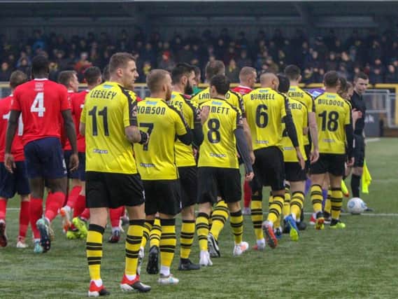Harrogate Town beat York City 2-1 in the first round of the FA Trophy. Picture: Matt Kirkham