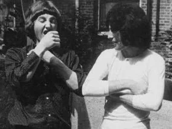 Traditional Harrogate signwriter Paul Humberstone, left, as an art student in London in 1968 with friend and fellow student Freddie Mercury.