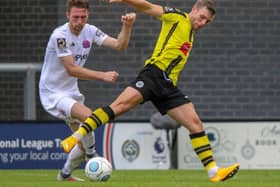 Jack Muldoon in action for Harrogate Town against AFC Fylde. Picture: Matt Kirkham