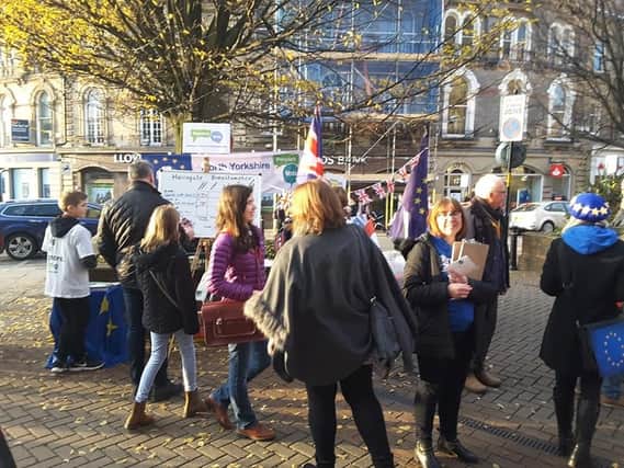 Supporters of North Yorkshire for Europe canvassing support in Harrogate town centre.