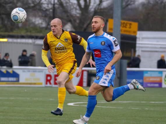 Harrogate Town were beaten on the road at Sutton United despite George Thomson's fine strike. Picture: Matt Kirkham
