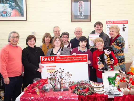 All smiles: Team Re4m at a Christmas fair in Ripon.