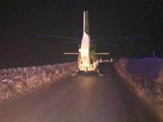 A Yorkshire Air Ambulance crew attended the scene on Christmas Day, credit North Yorkshire Police, Sgt Paul Cording