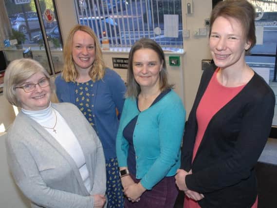 Harrogate Easier Living Project (HELP) Project manager Frances Elliot with staff members Christine Turner, Lizzie Hughes and Jen Sonley. (1901082AM1)