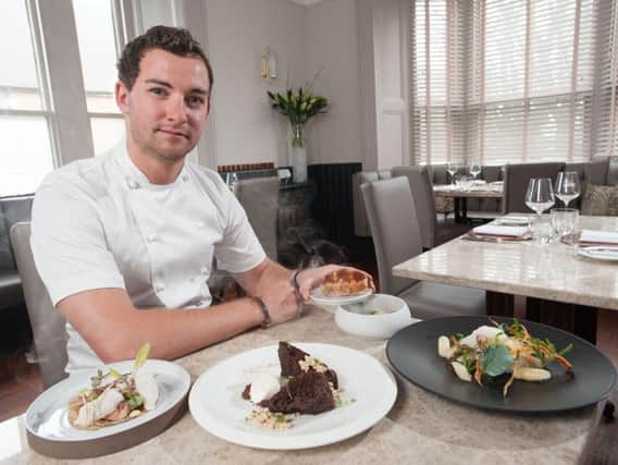 Happier times - Talented chef Michael Carr after Harrogate's Restaurant 92 was ranked in Sunday Times list.