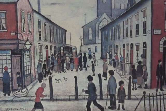 This signed colour print of The Fever Van by L S Lowry realised Â£2,000.