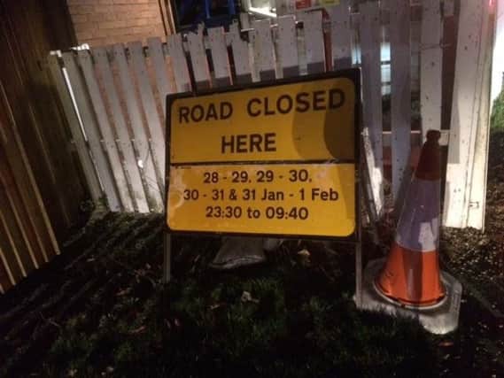 Sign of trouble - A new closure in Harrogate is about to affect drivers.