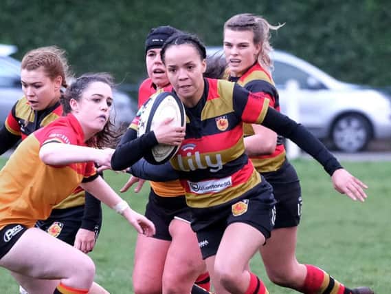 Simone Christopher was a try-scorer in Harrogate Ladies triumph over Southport. Picture: Richard Bown