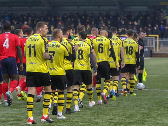 Harrogate Town will walk out in front of live television cameras this Saturday. Picture: Matt Kirkham
