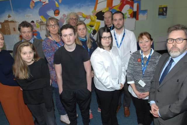 The staff and pupils at Grove Academy in Harrogate fear for the future of their school in the face of large budget cuts.