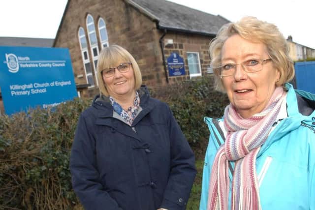 Headteacher Sarah Bassitt and Parish  Councillor Val Blackburn