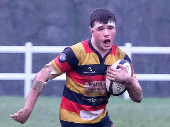 Jonny Coser was among the try-scorers as Harrogate RUFC thrashed Wilmslow. Picture: Richard Bown