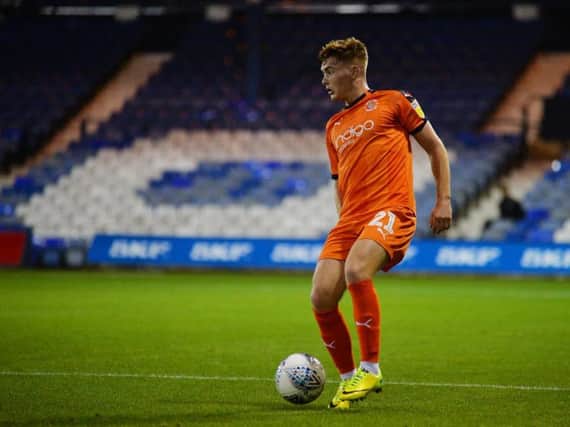 Jack Senior in action for Luton Town