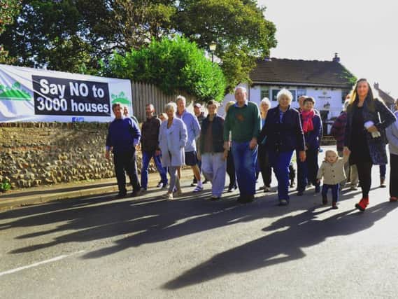Residents in Green Hammerton have been campaigning against the building of 3,000 new homes on land near their village