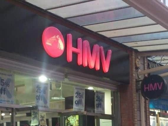 The iconic HMV sign.