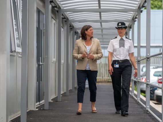 North Yorkshire Police, Fire and Crime Commissioner, Julia Mulligan, left.