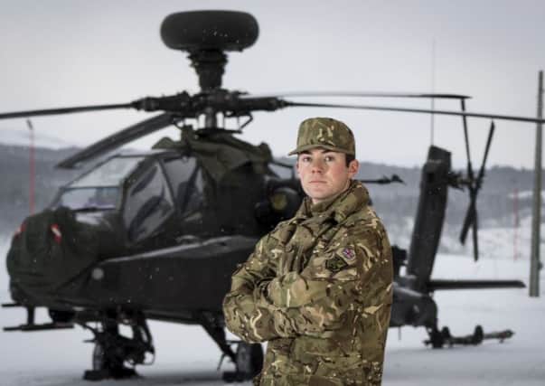 Lance Corporal, James Stark, 22, Tadcaster

Apaches make Arctic debut
The British Armys potent Apache attack helicopters are making their flying debut inside the Arctic circle.
Facing temperatures dropping to -30C and white-out flying conditions, 656 Squadron 4 Regiment Army Air Corps is taking part in Exercise Clockwork at Bardufoss in Norway.
The Apaches are flying alongside the Wildcat battlefield reconnaissance helicopters of the Commando Helicopter Force, learning how to operate together in some of the planets harshest weather conditions. Training in the Arctic builds on the Apaches battle-winning abilities that have already been proved on combat operations in the maritime and desert environments.
A key role for 4 Regt AAC is to maintain a force of Apaches on standby to provide an aviation strike capability to the Royal Marines of 3 Commando Brigade, the British militarys extreme cold weather warfare specialists.
The training culminated in a live firing package, which saw groundcrew deploy out in to