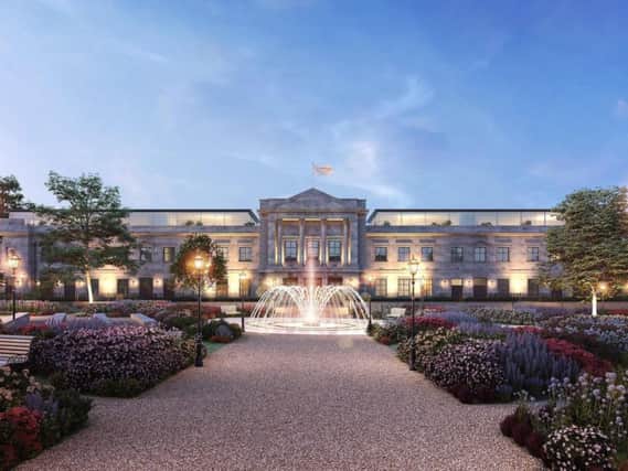 How the former council headquarters at Harrogates Crescent Gardens may end up looking.