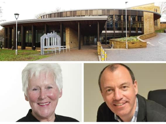 Liberal Democrat leader Pat Marsh and council leader Richard Cooper took part in a heated debate as Harrogate Borough Council agreed its next budget.