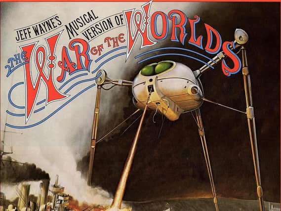 Part of the classic front cover of Jeff Waynes Musical Version of The War of the Worlds album.