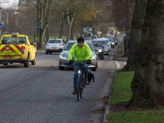 Will a new cycle path along Otley Road happen or will this cyclist remain a lone figure for environmentally-friendly travel in Harrogate?