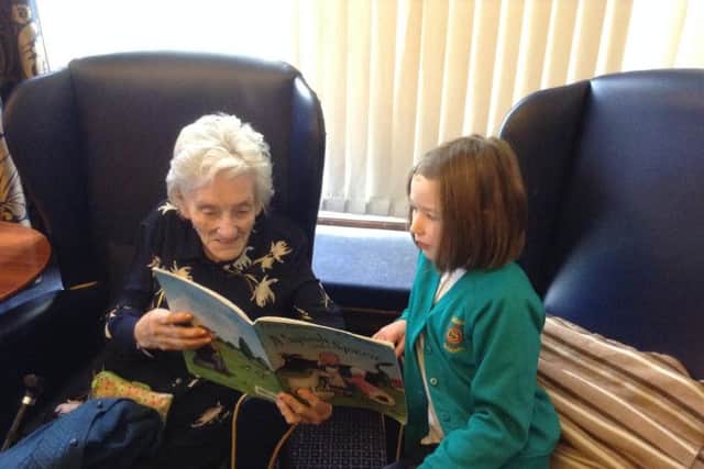 Reading and arts and crafts are just some of the activities that pupils and residents take part in.
