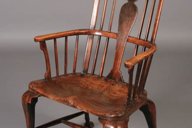 This Windsor armchair is an example of a design made in the Thames Valley.
