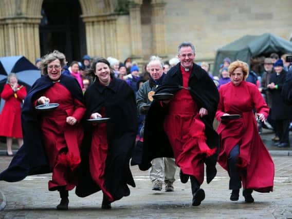 The pancake races have become a much-loved Ripon tradition.