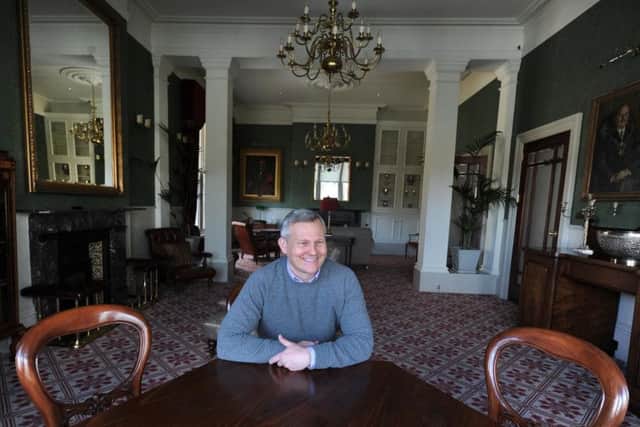 The Club President Andrew MacMillan in the newly refurbished upstairs room. 
Picture by Gerard Binks