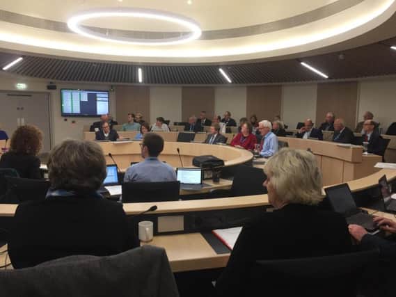A seemingly-straight forward motion on climate change sparked a fiery war of words at March's full meeting of council. Picture: Lachlan Leeming