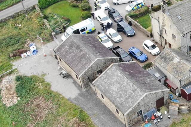 Crossland's farm was extensively searched by police.