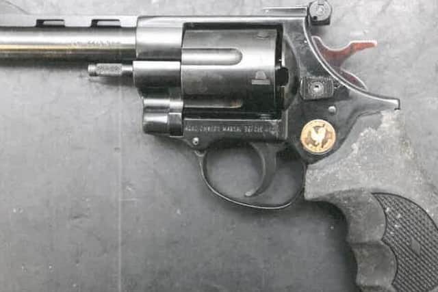 One of the weapons found on the Crossland farm.
