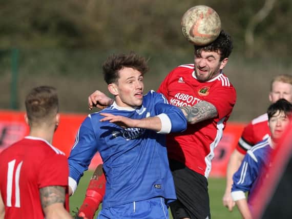 Knaresborough Town were beaten 2-1 by relegation-threatened Hall Road Rangers. Picture: Craig Dinsdale
