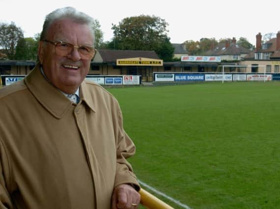 Bill Fotherby pictured at Harrogate Town's Wetherby Road ground