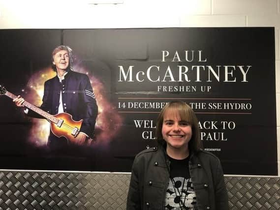 Exciting moment - DJ Rory Hoy about to meet Paul McCartney.