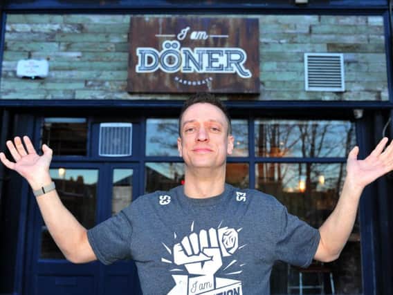 Pictured: Paul Baron, director of I am Doner, outside the shop in Harrogate. Picture: Gerard Binks.